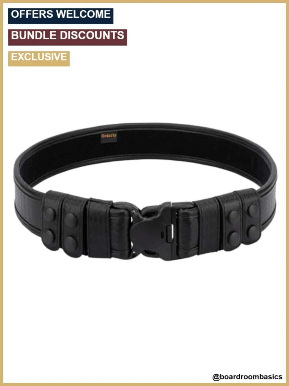 Basketweave Duty Belt with Loop Lining and Hook Inner Belt